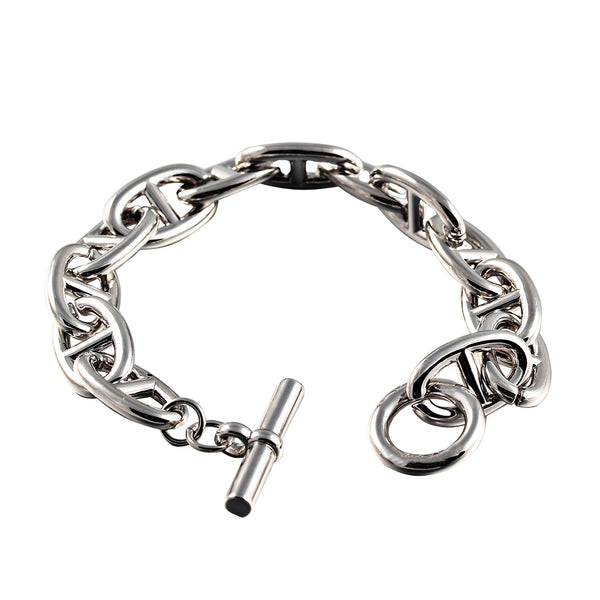 Pig Nose OT Buckle Long Sweater Chain Stainless Steel Bracelet