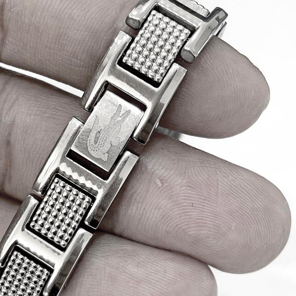 Punk Crocodile Armor Magnet Steel Men bracelet