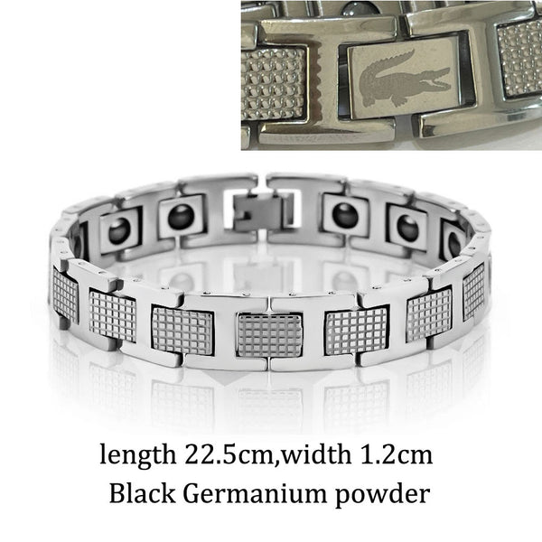 Punk Crocodile Armor Magnet Steel Men bracelet