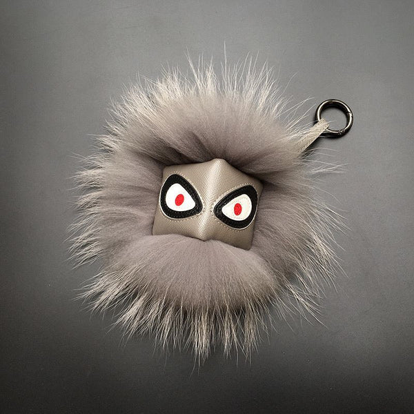 Crazy Angry Monster Eyebrow Stuffed Toys Bag Ornament Keychain