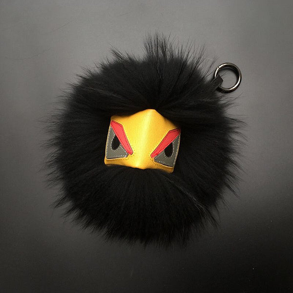 Crazy Angry Monster Eyebrow Stuffed Toys Bag Ornament Keychain