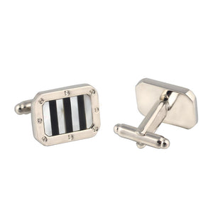 Mother of Pearl Puzzle Opal Silver Plated Cufflinks